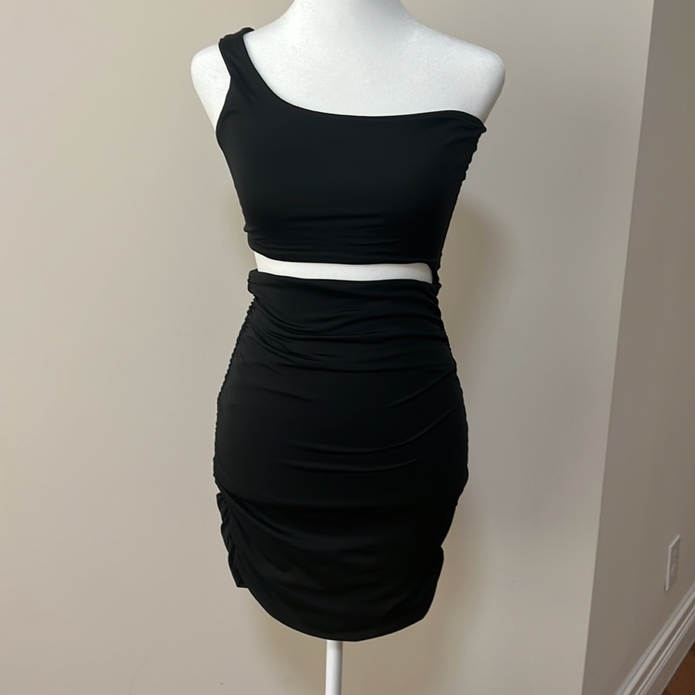 - Sky to Moon Ruched Cut Out Girl’s Mini Dress. Like New. Size M